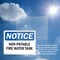 Signmission Non-Potable Fire Water Tank OSHA Notice Sign, Plastic, 14in W x 10in L, 2PK OS-2PACK-NS-P-1014-L-15088 - alternate 7
